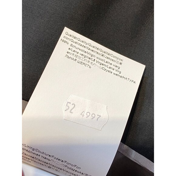 Hugo Boss Luxury Dark Gray Wool Blazer Sport Coat Jacket Two Button Men's Sz 42R - Picture 16 of 16